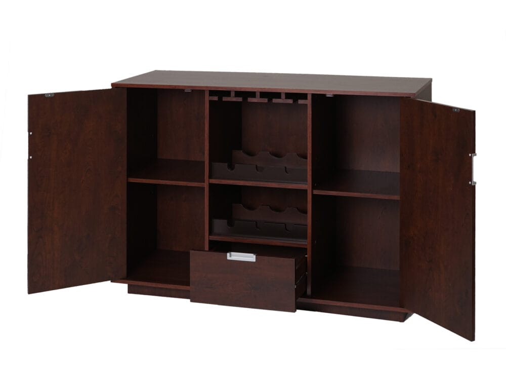 Weinschrank Weinregal Vintage Bar FSC-zertifiziert 90x120x40cm Walnuss