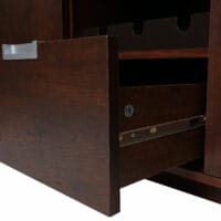 Weinschrank Weinregal Vintage Bar FSC-zertifiziert 90x120x40cm Walnuss