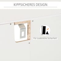 Weinschrank mit Gläserhalterung 20-Flaschen Weinregal 80x36x85cm