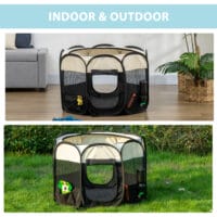 Welpenlaufstall Faltbarer Welpenauslauf Freigehege 92x92x58cm