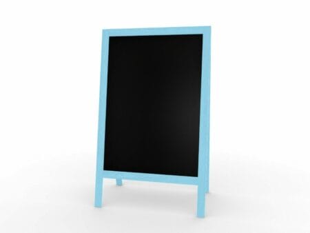 XL Kundenstopper Werbetafel 118x61cm  Kreidetafel Blau