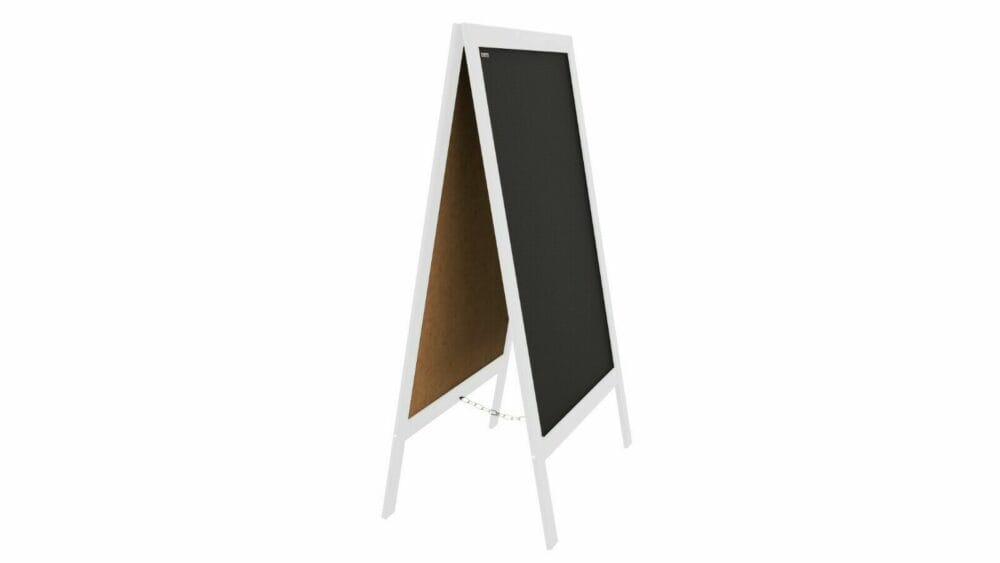 XL Kundenstopper Werbetafel 118x61cm  Kreidetafel Grau