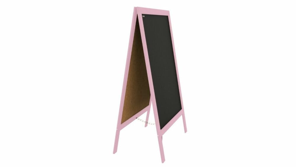 XL Kundenstopper Werbetafel 118x61cm  Kreidetafel Rosa