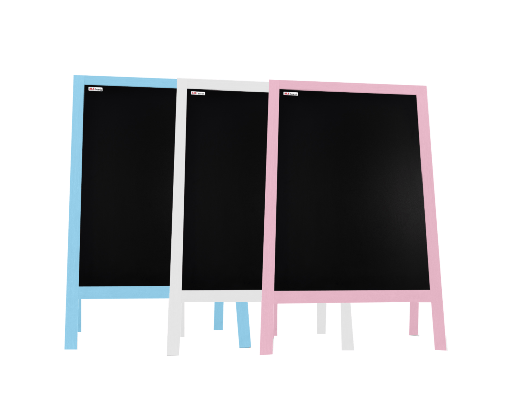 XL Kundenstopper Werbetafel 118x61cm  Kreidetafel Rosa