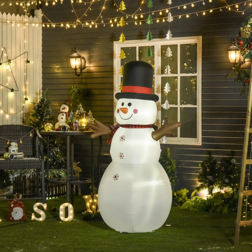 XXL 183cm Aufblasbarer LED-Schneemann