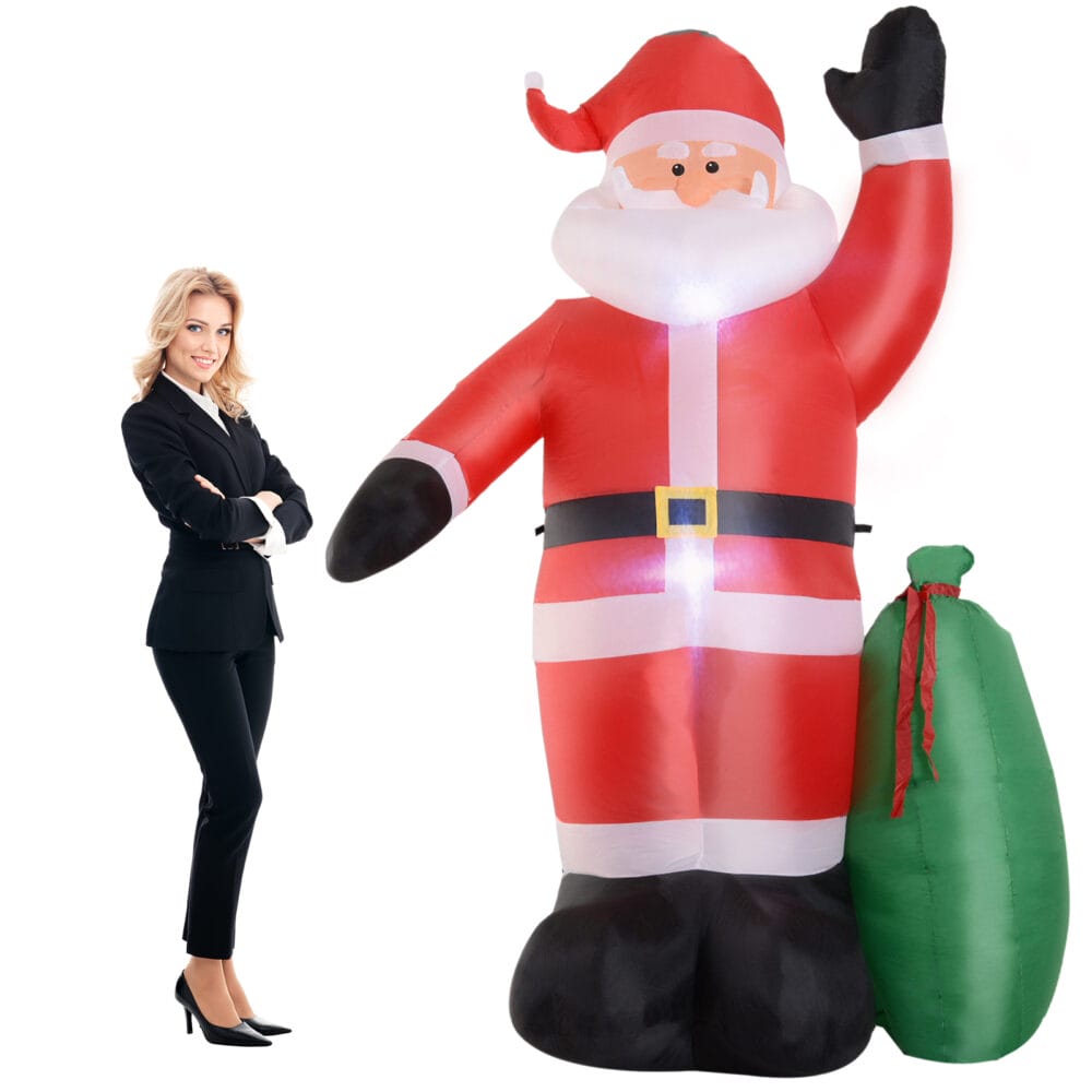 XXL 240cm Aufblasbarer LED-Weihnachtsmann Stehend