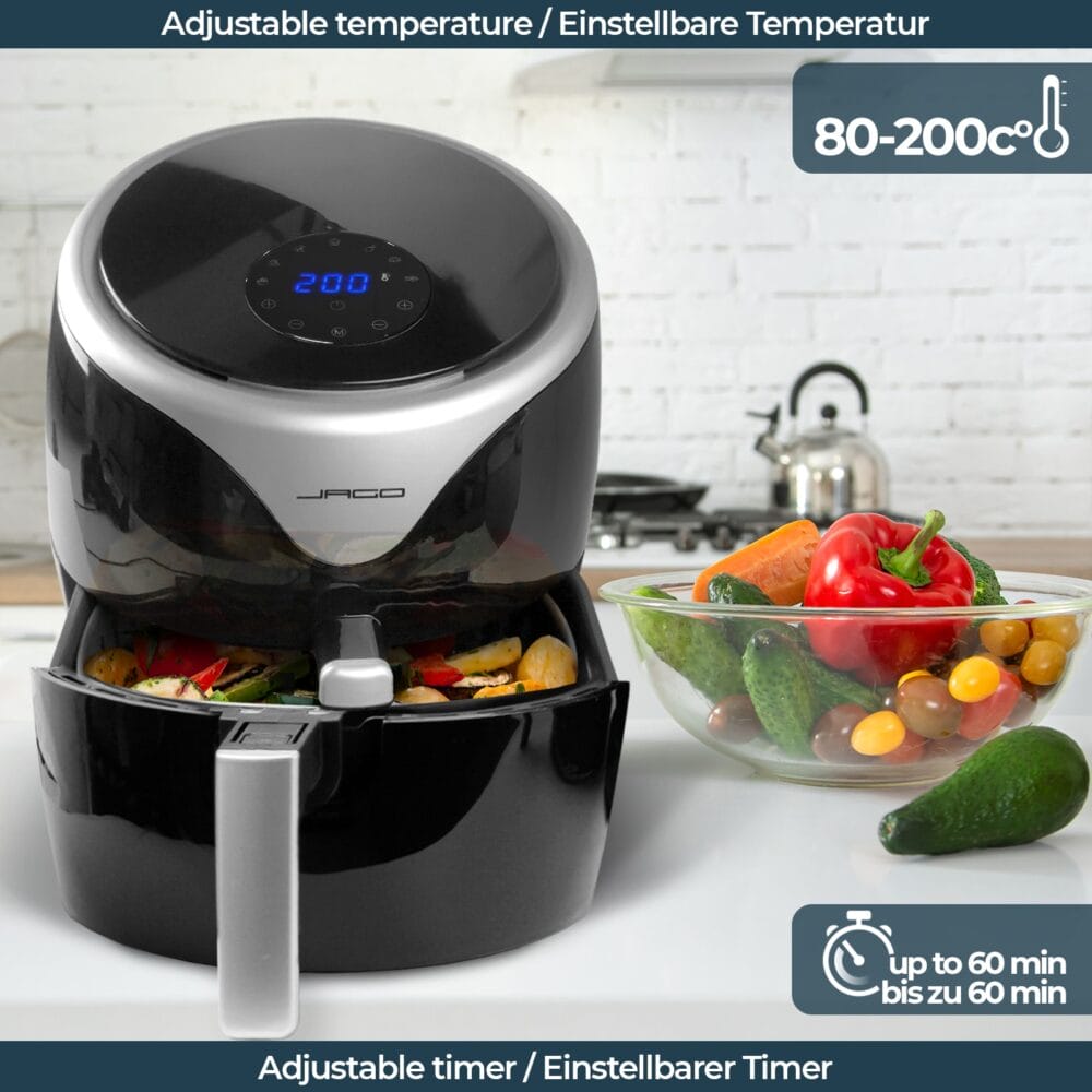 XXL 7in1 Heissluftfritteuse 5.5L - 1700W LED Display mit Touchscreen
