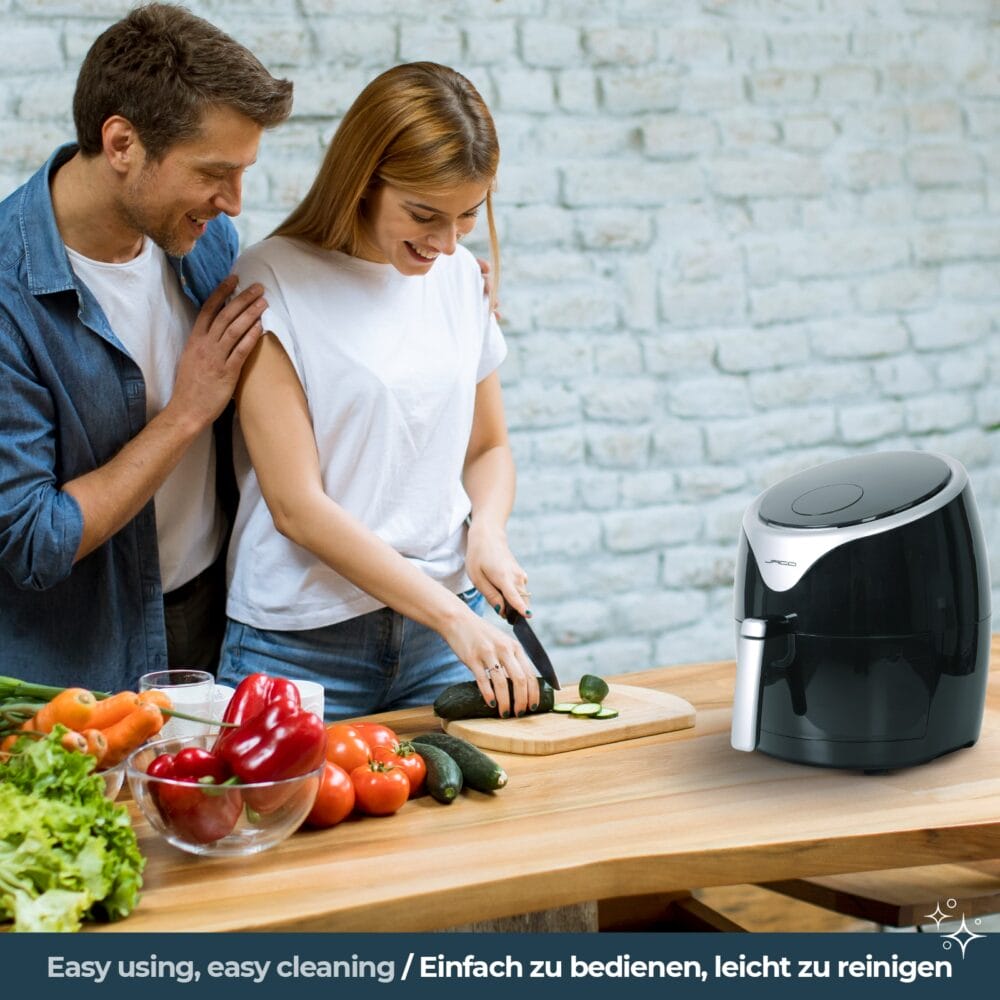 XXL 7in1 Heissluftfritteuse 5.5L - 1700W LED Display mit Touchscreen