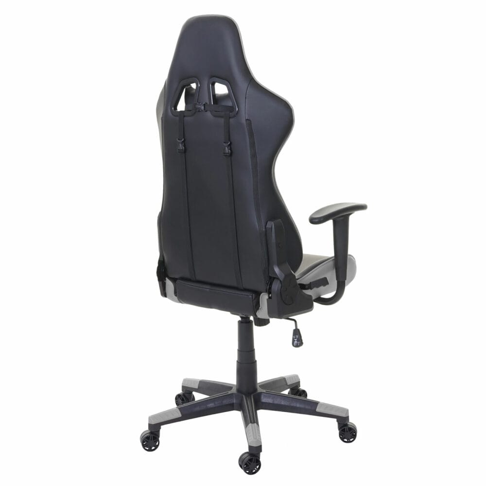 XXL Bürostuhl Racer Gamingstuhl 150kg belastbar - schwarz grau