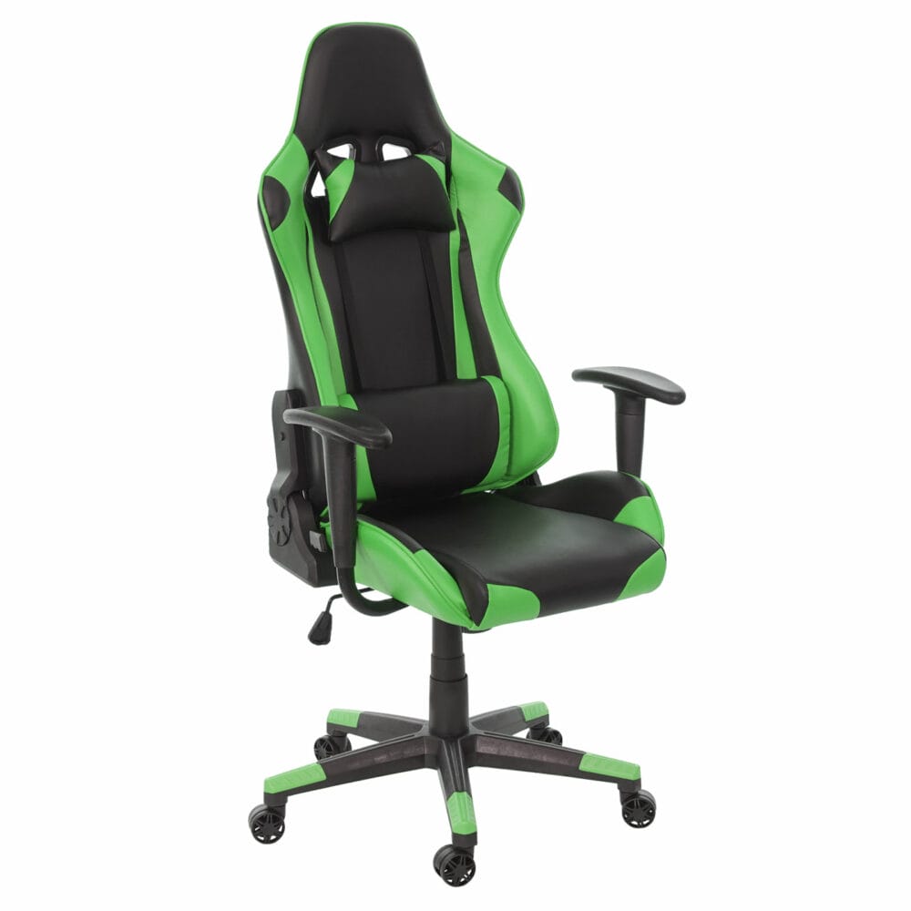 XXL Bürostuhl Racer Gamingstuhl 150kg belastbar - schwarz grün