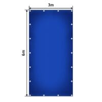 Abdeckplane Blau 3x6m 650g/m² Wasserdicht Hitzebeständig