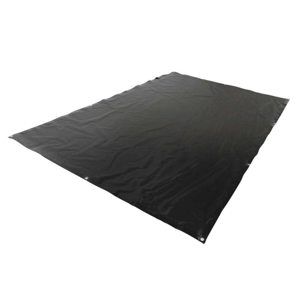 Abdeckplane Schwarz 3x5m 650g/m² Wasserdicht UV-beständig