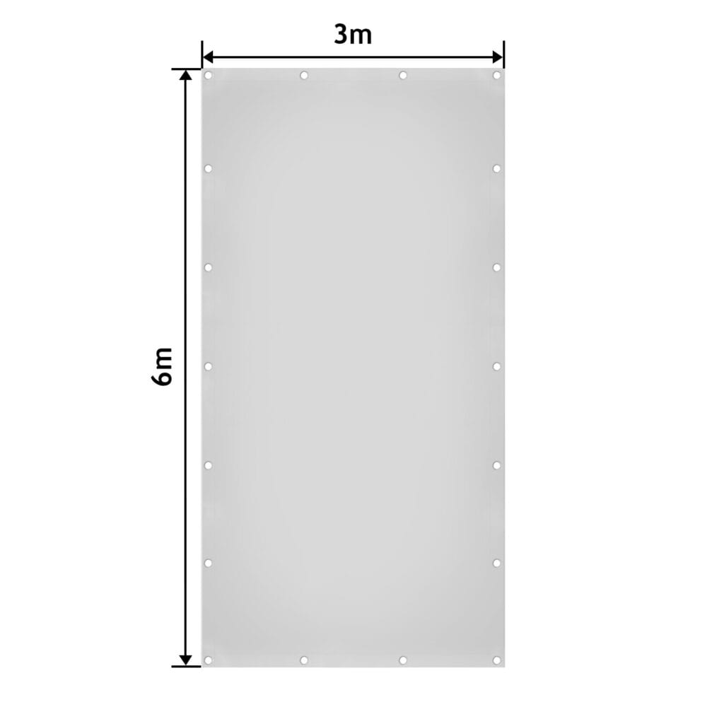 Abdeckplane Weiss 3x6m 650g/m² Wasserdicht Hitzebeständig