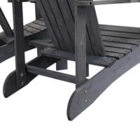 Adirondack Gartenstuhl-Set für 2 Personen, Farbe Grau.