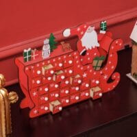 Adventskalender Weihnachtsdeko mit 24 Schubladen Rot DIY