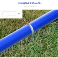 Blau-oranges 4-teiliges Agility Trainingsset mit Tragetasche, ideal für abwechslungsreiches Hundetraining und den Transport.