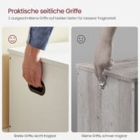 Weiße Aufbewahrungstruhe im modernen Stil, ideal für Sitzgelegenheit und Stauraum.