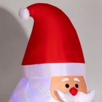 Aufblasbarer Weihnachtsmann 183cm mit rotierender LED-Lichtkugel