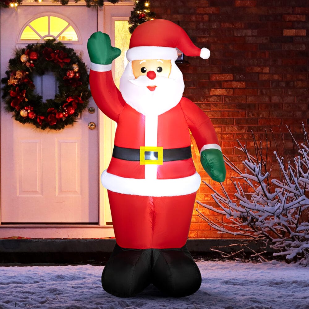 Aufblasbarer Weihnachtsmann 184cm mit LED-Beleuchtung