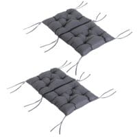 Graues bequemes Auflagen-Set für Niederlehner, ideal zur Verschönerung und Komfortsteigerung von Gartenstühlen.