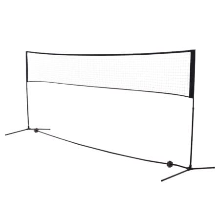 Tragbares Badmintonnetz aus PE, mit zwei einstellbaren Höhen und einer Grösse von 400x60cm, ideal für Spiel und Spass im Freien.