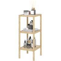Naturholz Badregal aus Bambus mit 3 Ebenen 33x31x78cm