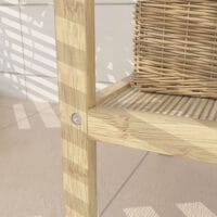 Naturholz Badregal aus Bambus mit 3 Ebenen 33x31x78cm