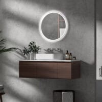 Badspiegel 60cm mit Beleuchtung IP44 Touch-Schalter und Anti-Beschlag