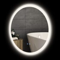 Badspiegel 60cm mit Beleuchtung IP44 Touch-Schalter und Anti-Beschlag