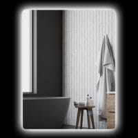 Badspiegel 70x50cm mit Beleuchtung IP44 Touch-Schalter und Anti-Beschlag