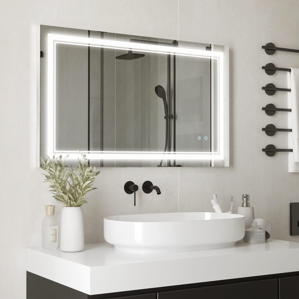 Moderner LED Badspiegel wasserdicht mit Touch-Funktion