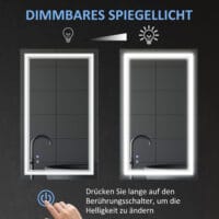 Moderner LED Badspiegel wasserdicht mit Touch-Funktion