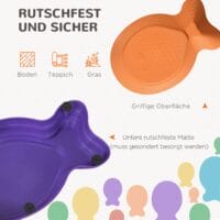 Rutschfeste Balance-Steine für Kinder, die bis 100kg belastbar sind. Sie ermöglichen kreative Balancierpfade und stärken die Motorik.