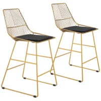 Barhocker 2er-Set 46x56x95cm Fussstütze Gold – Produktfoto zeigt modernes Design, hochwertige Materialien und funktionale Eigenschaften ideal für Wohn- oder Arbeitsbereiche. Perfekt als Einrichtungsinspiration oder zur Produktpräsentation in einem Onlineshop.