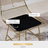 Barhocker 2er-Set 46x56x95cm Fussstütze Gold – Produktfoto zeigt modernes Design, hochwertige Materialien und funktionale Eigenschaften ideal für Wohn- oder Arbeitsbereiche. Perfekt als Einrichtungsinspiration oder zur Produktpräsentation in einem Onlineshop.