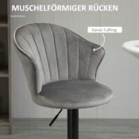 Barhocker 2er-Set drehbar höhenverstellbar Grau – Produktfoto zeigt modernes Design, hochwertige Materialien und funktionale Eigenschaften ideal für Wohn- oder Arbeitsbereiche. Perfekt als Einrichtungsinspiration oder zur Produktpräsentation in einem Onlineshop.