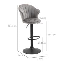 Barhocker 2er-Set drehbar höhenverstellbar Grau – Produktfoto zeigt modernes Design, hochwertige Materialien und funktionale Eigenschaften ideal für Wohn- oder Arbeitsbereiche. Perfekt als Einrichtungsinspiration oder zur Produktpräsentation in einem Onlineshop.
