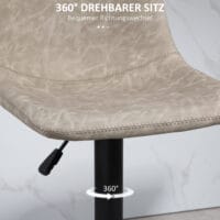 Barhocker 2er-Set drehbar & höhenverstellbar Kunstlederbezug Beige – Produktfoto zeigt modernes Design, hochwertige Materialien und funktionale Eigenschaften ideal für Wohn- oder Arbeitsbereiche. Perfekt als Einrichtungsinspiration oder zur Produktpräsentation in einem Onlineshop.