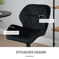 Barhocker 2er-Set drehbar höhenverstellbar Schwarz – Produktfoto zeigt modernes Design, hochwertige Materialien und funktionale Eigenschaften ideal für Wohn- oder Arbeitsbereiche. Perfekt als Einrichtungsinspiration oder zur Produktpräsentation in einem Onlineshop.
