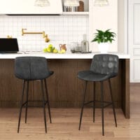 Barhocker 2er-Set drehbar Küchenstuhl Dunkelgrau – Produktfoto zeigt modernes Design, hochwertige Materialien und funktionale Eigenschaften ideal für Wohn- oder Arbeitsbereiche. Perfekt als Einrichtungsinspiration oder zur Produktpräsentation in einem Onlineshop.