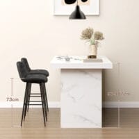 Barhocker 2er-Set drehbar Küchenstuhl Dunkelgrau – Produktfoto zeigt modernes Design, hochwertige Materialien und funktionale Eigenschaften ideal für Wohn- oder Arbeitsbereiche. Perfekt als Einrichtungsinspiration oder zur Produktpräsentation in einem Onlineshop.