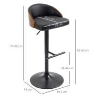 Barhocker 2er-Set höhenverstellbar aus Kunstleder – Produktfoto zeigt modernes Design, hochwertige Materialien und funktionale Eigenschaften ideal für Wohn- oder Arbeitsbereiche. Perfekt als Einrichtungsinspiration oder zur Produktpräsentation in einem Onlineshop.