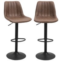 Barhocker 2er-Set höhenverstellbar mit Drehfunktion Braun – Produktfoto zeigt modernes Design, hochwertige Materialien und funktionale Eigenschaften ideal für Wohn- oder Arbeitsbereiche. Perfekt als Einrichtungsinspiration oder zur Produktpräsentation in einem Onlineshop.