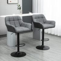 Barhocker 2er-Set höhenverstellbar modern Grau – Produktfoto zeigt modernes Design, hochwertige Materialien und funktionale Eigenschaften ideal für Wohn- oder Arbeitsbereiche. Perfekt als Einrichtungsinspiration oder zur Produktpräsentation in einem Onlineshop.