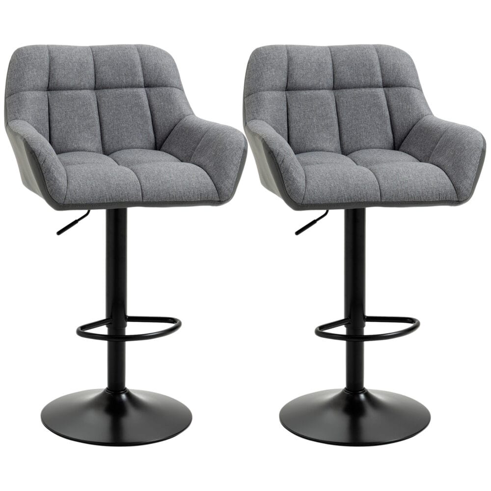Barhocker 2er-Set höhenverstellbar modern Grau – Produktfoto zeigt modernes Design, hochwertige Materialien und funktionale Eigenschaften ideal für Wohn- oder Arbeitsbereiche. Perfekt als Einrichtungsinspiration oder zur Produktpräsentation in einem Onlineshop.