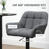 Barhocker 2er-Set höhenverstellbar modern Grau – Produktfoto zeigt modernes Design, hochwertige Materialien und funktionale Eigenschaften ideal für Wohn- oder Arbeitsbereiche. Perfekt als Einrichtungsinspiration oder zur Produktpräsentation in einem Onlineshop.