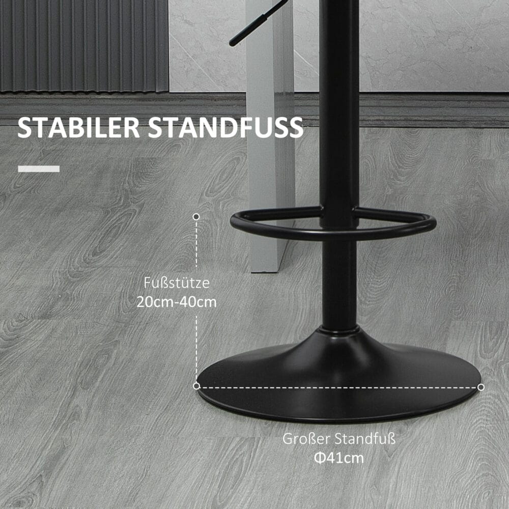 Barhocker 2er-Set höhenverstellbar modern Grau – Produktfoto zeigt modernes Design, hochwertige Materialien und funktionale Eigenschaften ideal für Wohn- oder Arbeitsbereiche. Perfekt als Einrichtungsinspiration oder zur Produktpräsentation in einem Onlineshop.