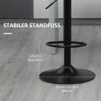 Barhocker 2er-Set höhenverstellbar modern Grau – Produktfoto zeigt modernes Design, hochwertige Materialien und funktionale Eigenschaften ideal für Wohn- oder Arbeitsbereiche. Perfekt als Einrichtungsinspiration oder zur Produktpräsentation in einem Onlineshop.