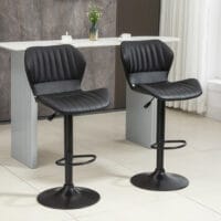 Barhocker 2er-Set höhenverstellbar modern Schwarz – Produktfoto zeigt modernes Design, hochwertige Materialien und funktionale Eigenschaften ideal für Wohn- oder Arbeitsbereiche. Perfekt als Einrichtungsinspiration oder zur Produktpräsentation in einem Onlineshop.