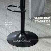 Barhocker 2er-Set höhenverstellbar modern Schwarz – Produktfoto zeigt modernes Design, hochwertige Materialien und funktionale Eigenschaften ideal für Wohn- oder Arbeitsbereiche. Perfekt als Einrichtungsinspiration oder zur Produktpräsentation in einem Onlineshop.